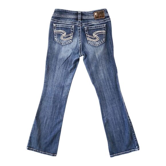 Silver Jeans Woman's Size 29X32 Suki Slim Boot Mid Rise Medium Wash - Picture 1 of 9